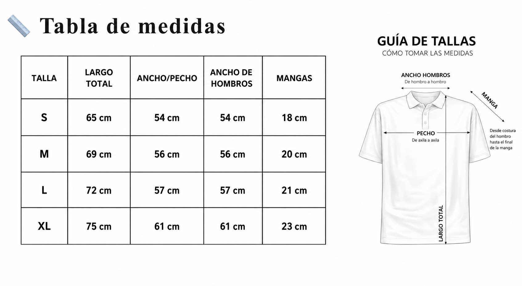 Tabla de medidas
