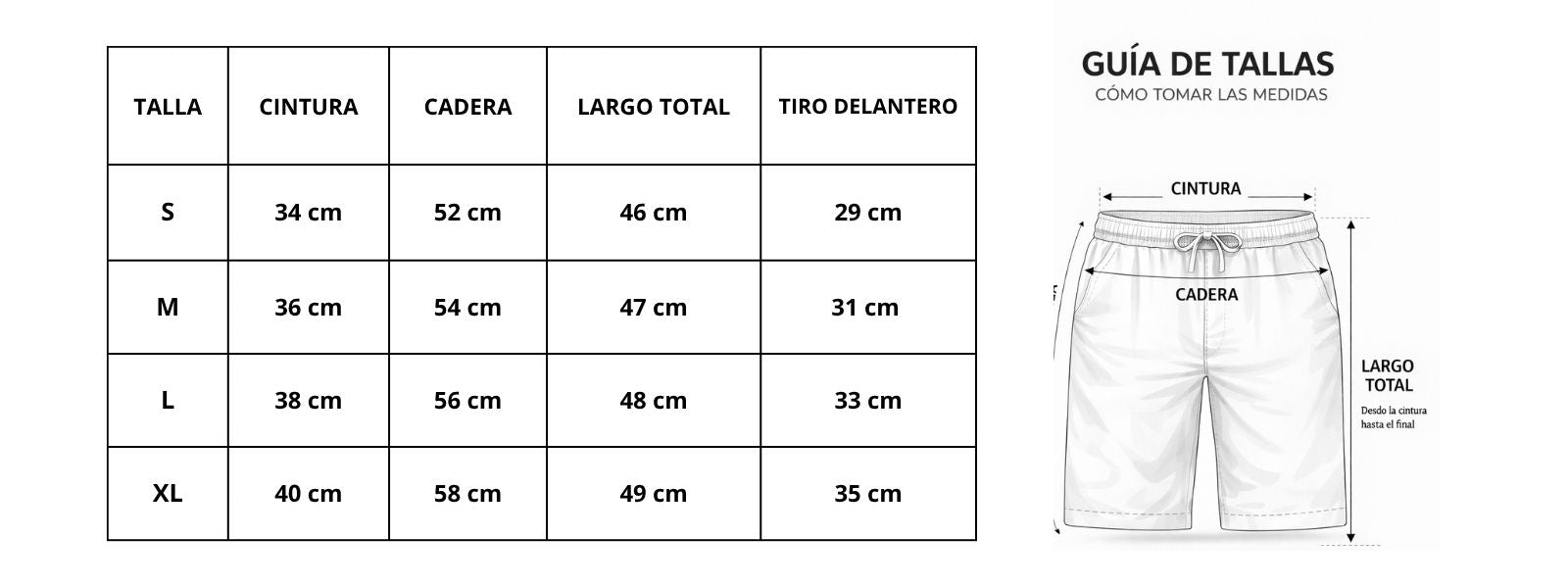 Tabla de medidas
