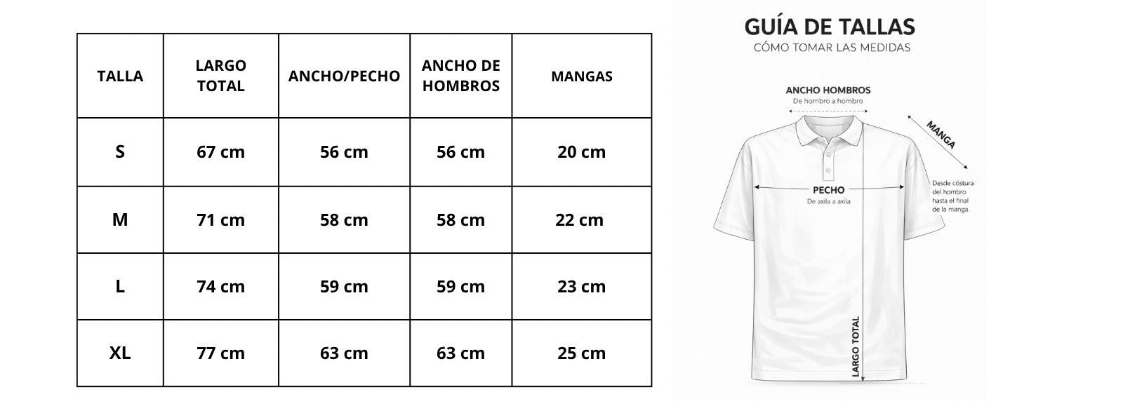 Tabla de medidas